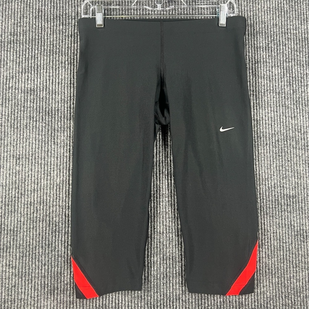Nike Leggings Dri Fit Womens Size Medium Black Activewear Gym Lifting Workout